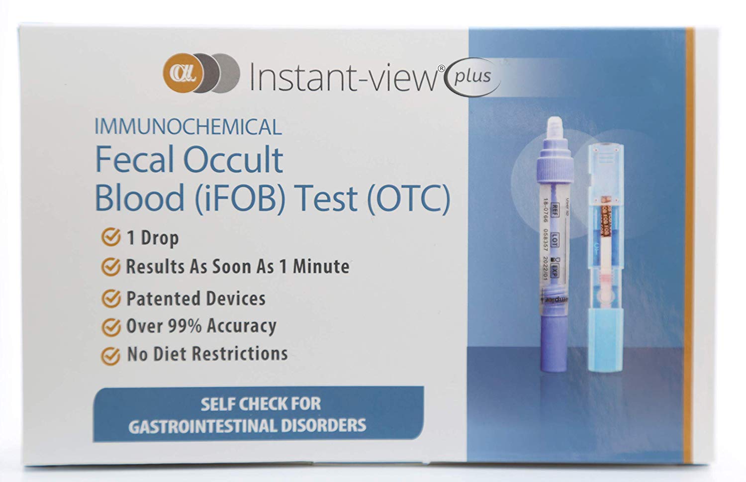 Instant-view® PLUS immunochemical Fecal Occult Blood (iFOB) Home Test - Rapid One Step Test