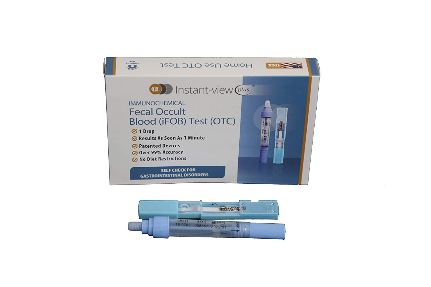 Instant-view® PLUS immunochemical Fecal Occult Blood (iFOB) Home Test - Rapid One Step Test