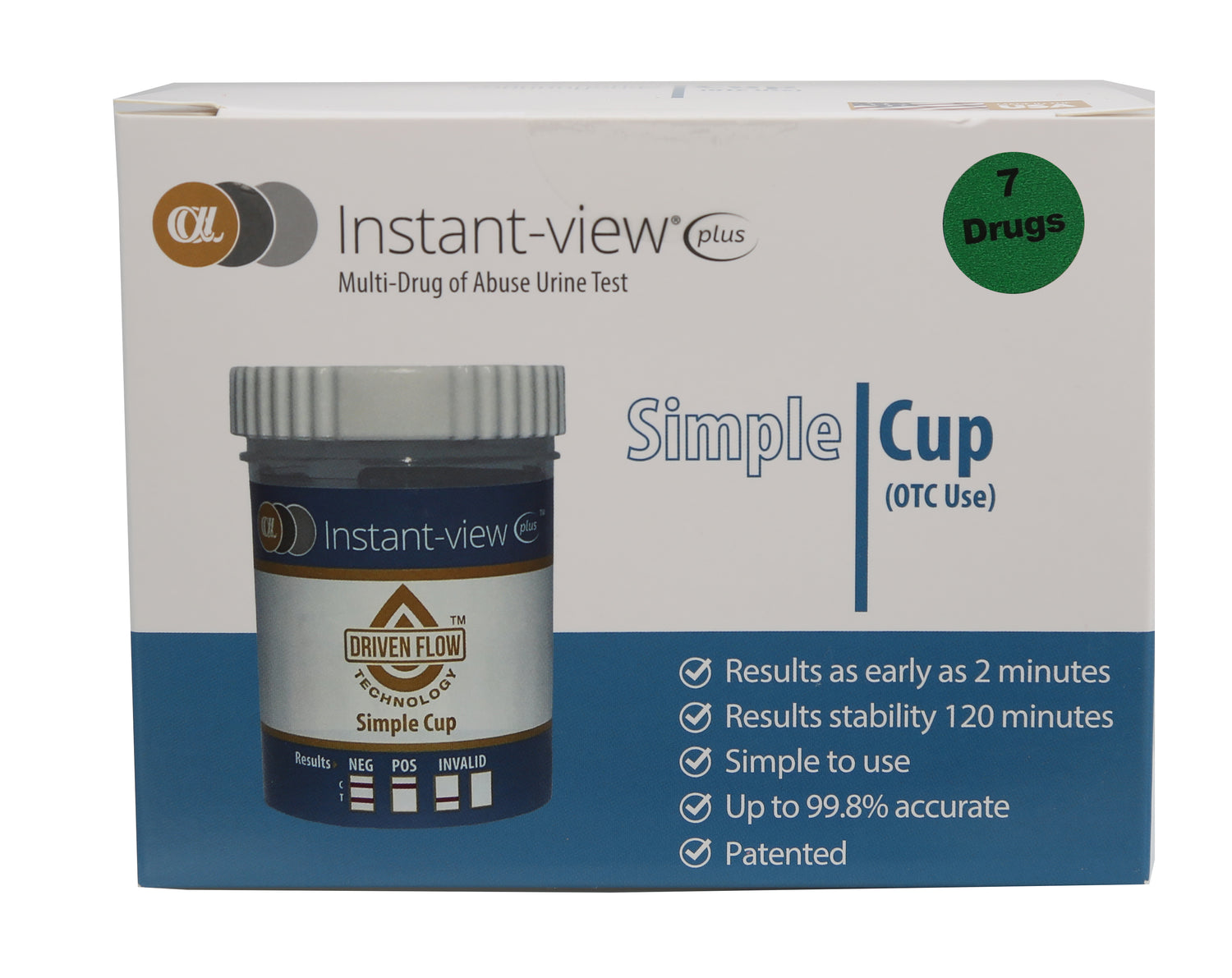 Instant-view® PLUS Simple Cup Multi-Drug Home Test (7 drugs) - Rapid One Step Test